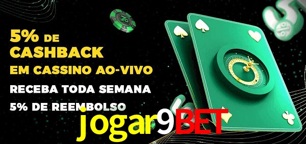 Promoções do cassino ao Vivo jogar9bet